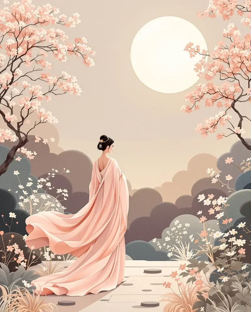 林晚晴新剧《花间月》官宣定档，古装造型首度曝光引热议
